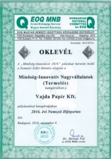 Minőség-Innováció díj Minőség-Innováció díj